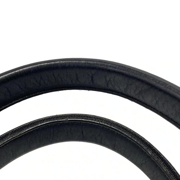 Auth BALENCIAGA Navy Cabas S 339933 Cream Black Canvas Leather Tote Bag - Picture 9 of 16